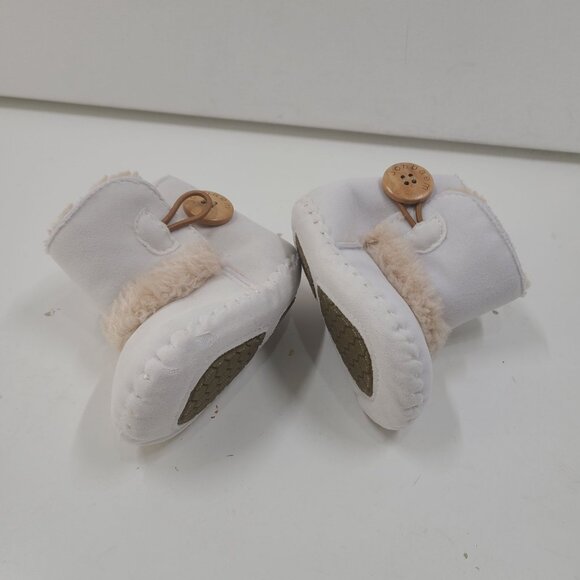 Jonbaem Newborn Baby Boys Girls Snow Winter Boots  White - Picture 5 of 8